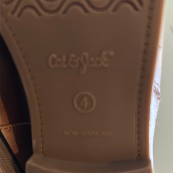 Girls Tan Ankle Boots with Side Zipper - Picture 4 of 4